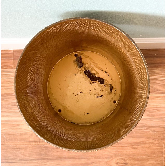 Mid 20th Century Mid Century Italian Gold Gilt Metal Umbrella Stand/ Wastebasket For Sale - Image 5 of 9