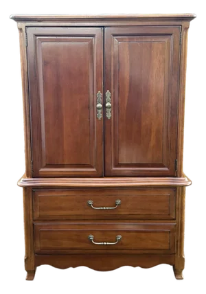 1980s Drexel Heritage French Countryside Cherry Armoire
