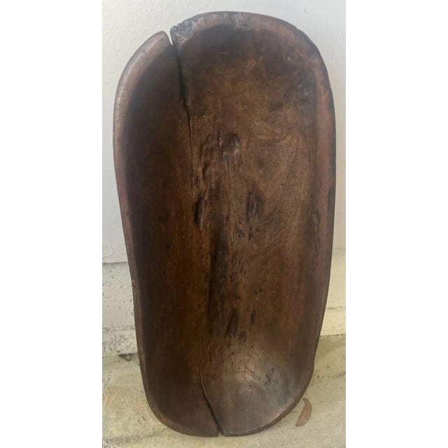 19th Century Early 19thc Hand Carved Douhg Bowl For Sale - Image 5 of 9