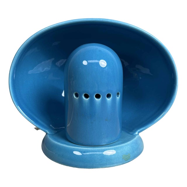 Mid-Century Italian SC3 Blue Ceramic Lamp by Marcello Cuneo, 1960s For Sale