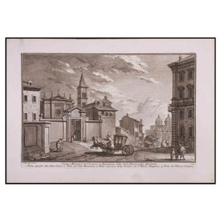 Giuseppe Vasi, Chiesa e Monastero di S. Lorenzo, Etching, Late 18th-Century For Sale