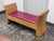 Custom Design Birdseye Maple + Leather Bench For Sale - Image 10 of 12