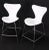 Metal Pair of Fritz Hansen Ant Seats High Bar Stools Chairs For Sale - Image 7 of 13