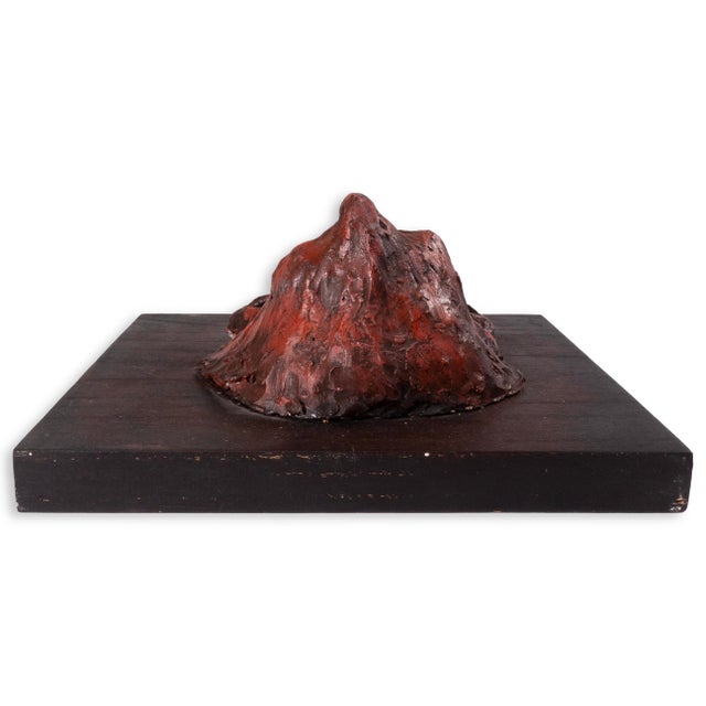 Abstract Richard Kozlow Untitled 1996 Abstract Red Bronze Sculpture on Wood Base For Sale - Image 3 of 7