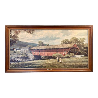 1960s Oversized Mid-Century Turner Mfg. Wall Art | “Nostalgic Summer” by Eric Sloane For Sale