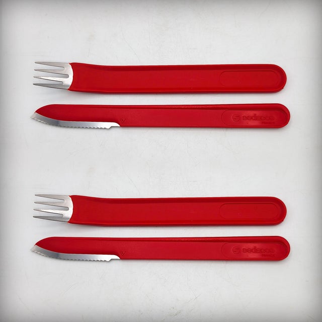 Casino Cutlery Set for Six People from Sedasco, France, 1970s, Set of 12 For Sale - Image 4 of 15