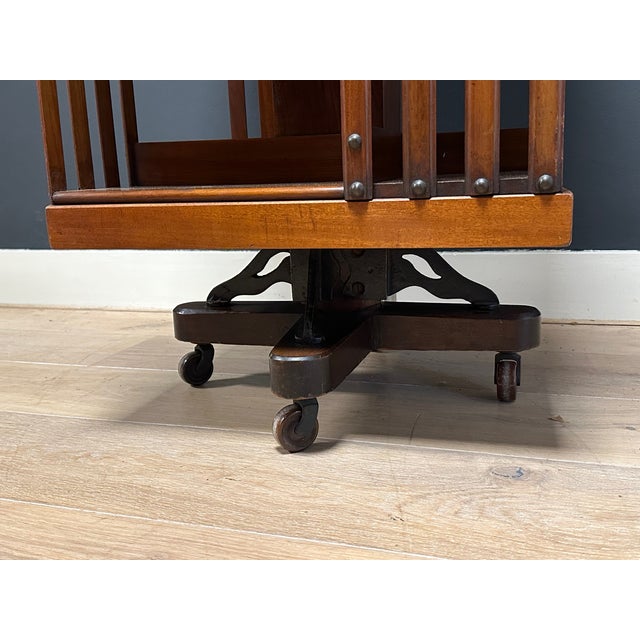 Wood Antique Revolving Bookcase, 1890s For Sale - Image 7 of 13