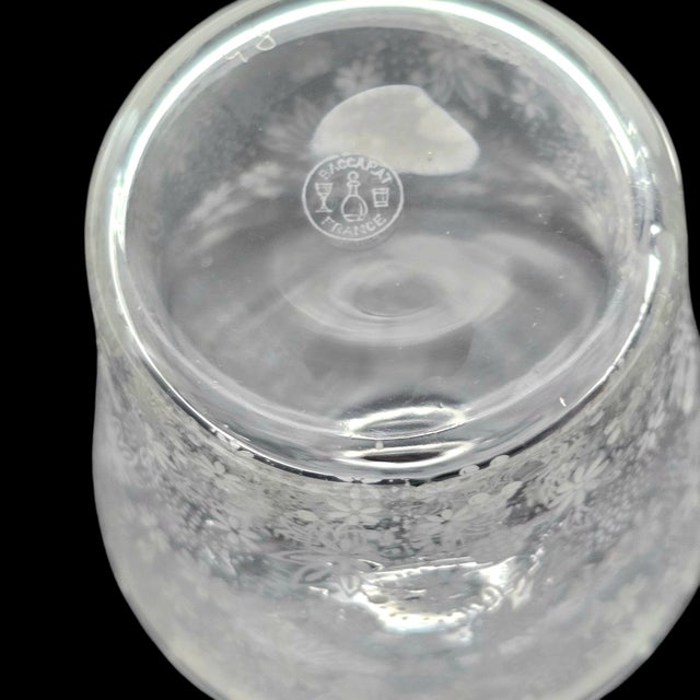 Glass Mid 20th Century Signed Baccarat Millefleurs Crystal Flacon, French Vanity Bottle For Sale - Image 7 of 9