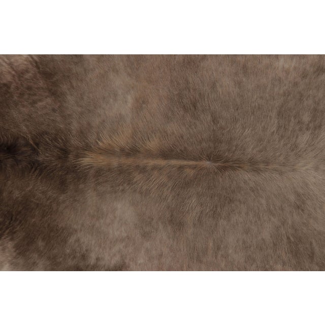 Rug & Kilim’s Large Cowhide Rug in Sheen Beige and Brown Tones For Sale In New York - Image 6 of 8