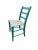Shabby Chic Antique Green Painted Rattan Chair Distressed Rustic Shabby Chic For Sale - Image 3 of 11