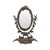 Vintage Art Nouveau Tabletop Vanity Mirror in Gilt Bronze, 1920s For Sale - Image 11 of 11