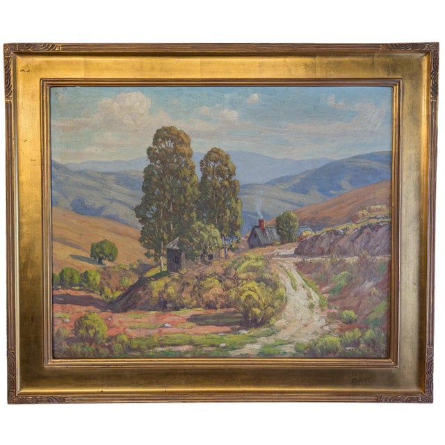 American Impressionist Oil on Canvas Painting "California Highlands" Los Angeles by Charles Smith, 1930 For Sale In Portland, OR - Image 6 of 16