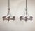 Mid-Century Modern Pair of Mid-Century Italian Chrome and Wood Chandeliers For Sale - Image 3 of 12