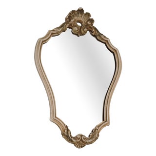 Rococo Style Wall Mirror in Ivory For Sale