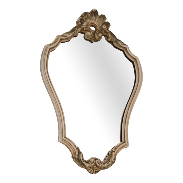 Rococo Style Wall Mirror in Ivory For Sale