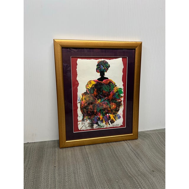 Design Plus Gallery presents a "Exotic Lady" an original print by Selma Joyce Glass. Edition 74 of 1700, the dynamic print...