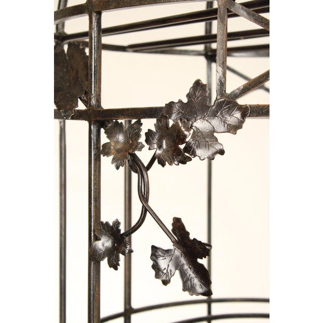 Vintage Wrought Iron Wine Bar Cabinet Wine Rack For Sale - Image 10 of 12