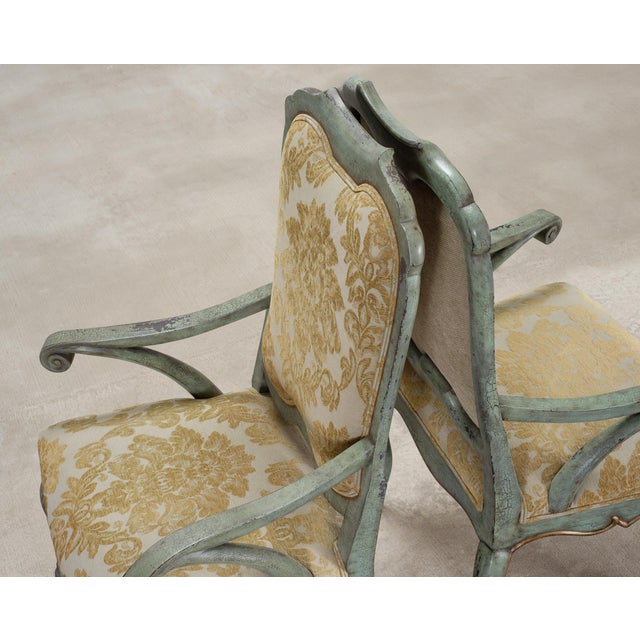 Set of Ten Minton-Spidell Country French Painted Dining Chairs For Sale - Image 12 of 18