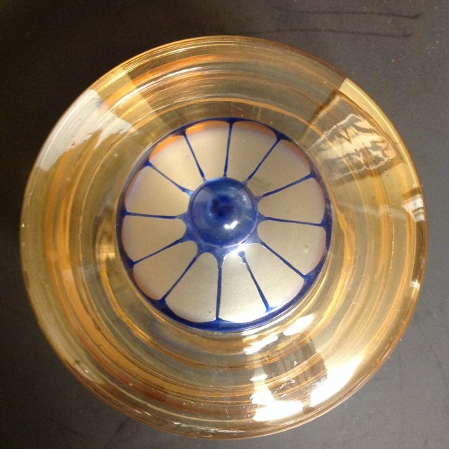 Art Deco Vintage Art Deco Iridescent Czech Glass Candy Dish For Sale - Image 3 of 4