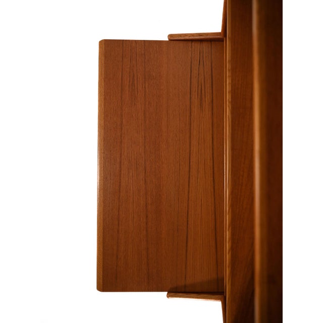 Scandinavian Teak Bookcase with Suspended Drawers, 1950s For Sale - Image 9 of 10