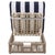 Gillian Chaise Lounge, Heather Tan/Navy Stripe For Sale - Image 12 of 12