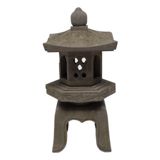 Japanese Stone Garden Lantern, C. 1900 For Sale