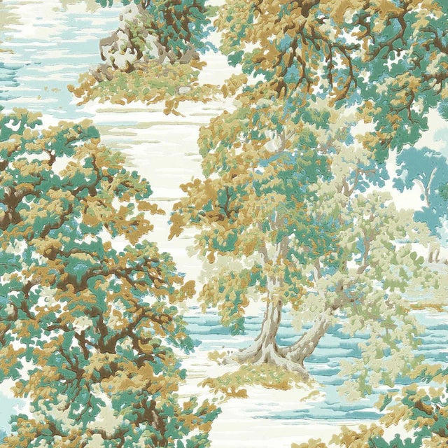 Sanderson Ancient Canopy Wallpaper in Moss For Sale