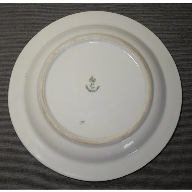 Vintage Mid 20th Century Czech Concordia Lesov Porcelain Gilded Floral Motif Ashtray For Sale - Image 4 of 5