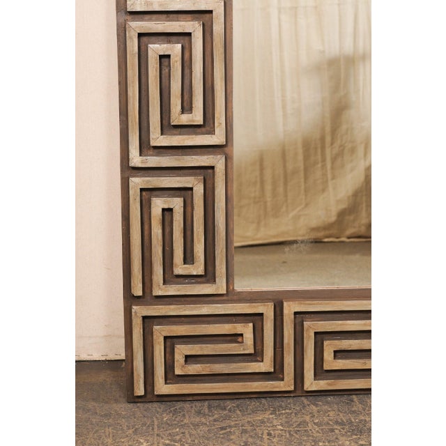 Early 21st Century Greek Key Artisan-Made Mirror, 5+ Ft Tall For Sale - Image 5 of 9