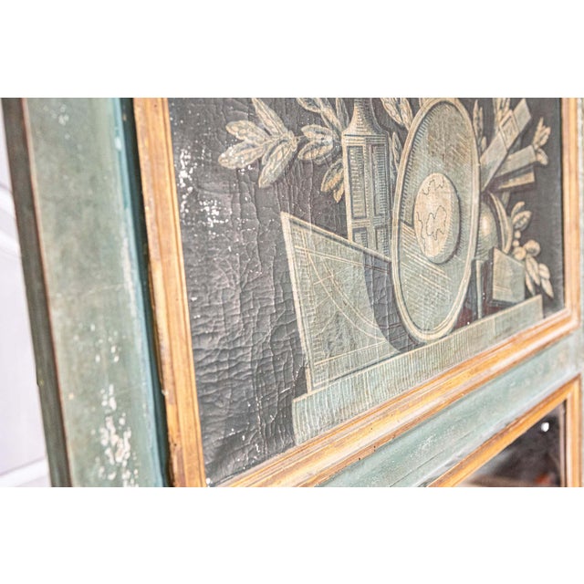French Louis XVI Style 19th Century Trumeau with Painted Allegory of Science For Sale In Atlanta - Image 6 of 11