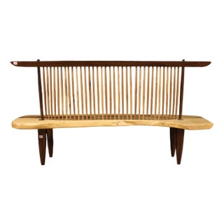 Wooden Sofa in the style of George Nakashima, 1980s For Sale