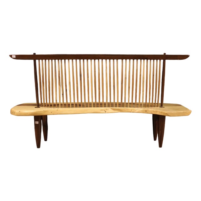 Wooden Sofa in the style of George Nakashima, 1980s For Sale