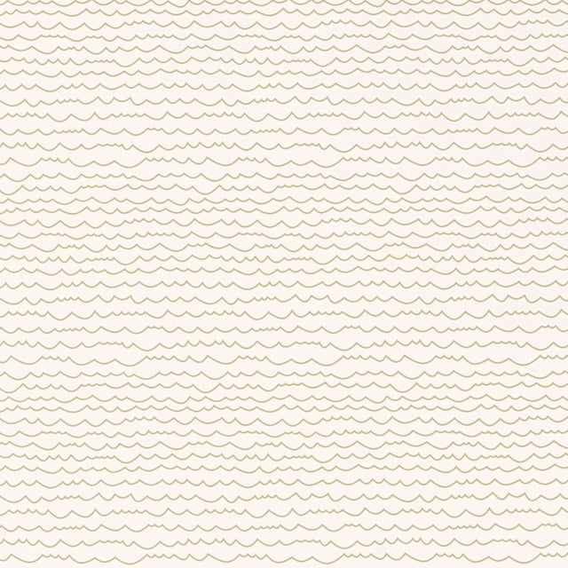 Sample - Schumacher Waves Wallpaper in Sand For Sale