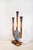 Clock lamp with copper and chromed metal frame, glass details, and a marble base. Art Deco style 1930s Up to 250V...