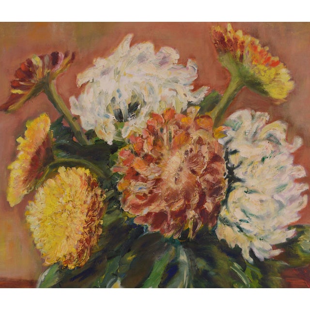 American Mid Century Floral Still-Life by F. Christensen For Sale - Image 3 of 5