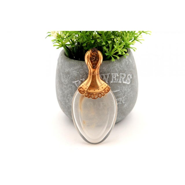 Perfume Bottle in Glass and 15K Gold For Sale - Image 6 of 6