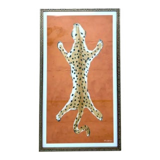 Dana Gibson Large Framed Orange Tiger Print For Sale