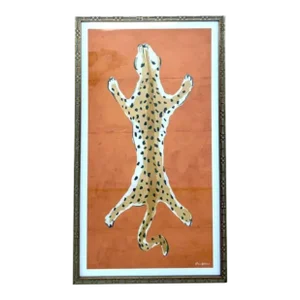 Dana Gibson Large Framed Orange Tiger Print