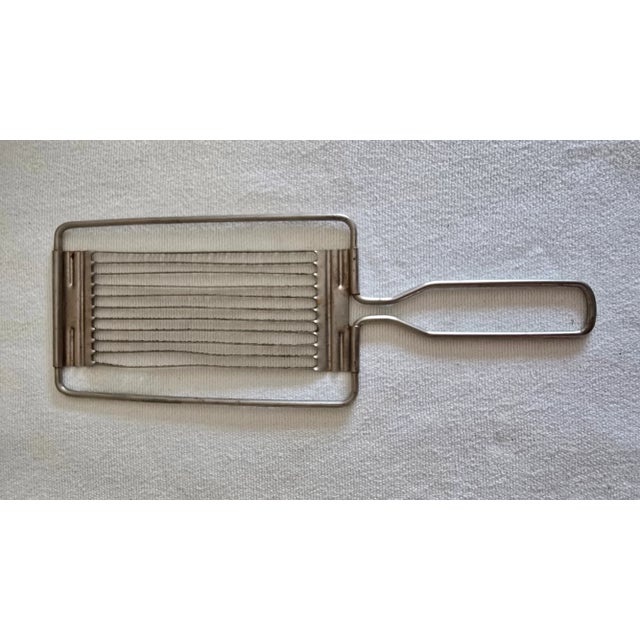 Rustic Vintage Metal Tomato Egg Slicer Kitchen Gadget Tool For Sale - Image 3 of 6