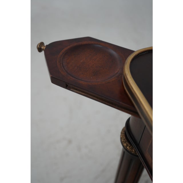 Theodore Alexander Leather Top Games Table W. Inlay For Sale In Philadelphia - Image 6 of 12