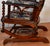1870 Antique George Hunzinger Barley Twist Mahogany Rocking Chair New Upholstery For Sale - Image 4 of 13