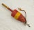 Nautical Red & Yellow Wood Buoys, S/2 For Sale - Image 3 of 9