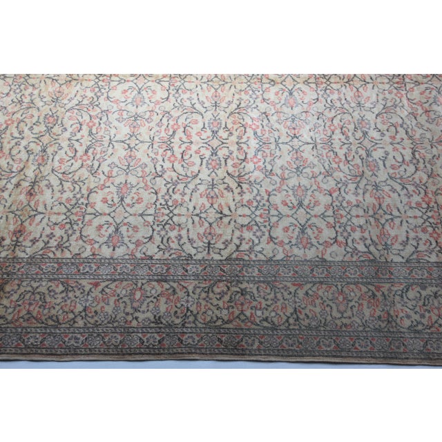 1940s Flower Design Kayseri Rug For Sale - Image 10 of 13