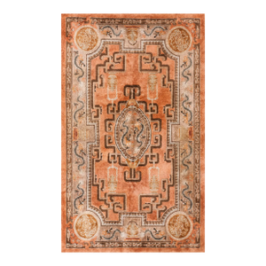 Vintage 1980s Chinese Silk Dragon Carpet