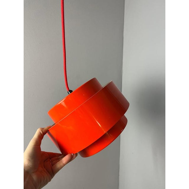 Juno Red Slatted Lamp by Jo Hammerborg for Fog & Mørup For Sale - Image 6 of 11