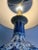 Oriental Chinese Ming Dynasty Style Blue & White Table Lamp W Org Shades, a Pair For Sale - Image 11 of 15
