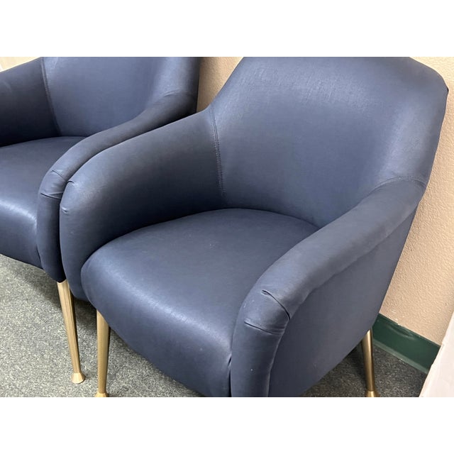 Lee Industries Model 700941 Navy Dining Chairs, Set of Eight Chairish