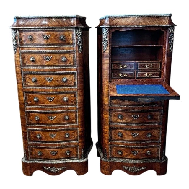 Napoleon III Chests of Drawers, 1800s, Set of 2 For Sale