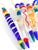 Glass Vintage Handblown Art Glass Icicle Christmas Ornaments, Multicolor Set of 6 For Sale - Image 7 of 8
