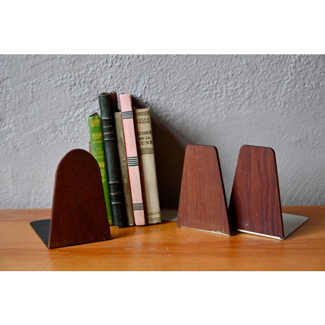Wood Vintage Scandinavian Bookends, 1960s, Set of 4 For Sale - Image 7 of 8